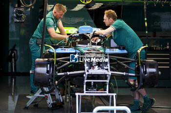 2024-06-06 - Aston Martin F1 Team AMR23, mechanical detail during the Formula 1 AWS Grand Prix du Canada 2024, 9th round of the 2024 Formula One World Championship from June 07 to 09, 2024 on the Circuit Gilles Villeneuve, in Montréal, Canada - F1 - CANADIAN GRAND PRIX 2024 - FORMULA 1 - MOTORS