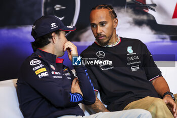 2024-06-06 - HAMILTON Lewis (gbr), Mercedes AMG F1 Team W15, portrait and PEREZ Sergio (mex), Red Bull Racing RB20, portrait during the Formula 1 AWS Grand Prix du Canada 2024, 9th round of the 2024 Formula One World Championship from June 07 to 09, 2024 on the Circuit Gilles Villeneuve, in Montréal, Canada - F1 - CANADIAN GRAND PRIX 2024 - FORMULA 1 - MOTORS