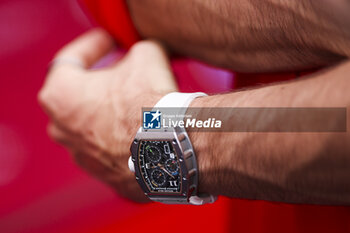 2024-06-06 - LECLERC Charles (mco), Scuderia Ferrari SF-24, portrait detailed view of the Richard Mille during the Formula 1 AWS Grand Prix du Canada 2024, 9th round of the 2024 Formula One World Championship from June 07 to 09, 2024 on the Circuit Gilles Villeneuve, in Montréal, Canada - F1 - CANADIAN GRAND PRIX 2024 - FORMULA 1 - MOTORS