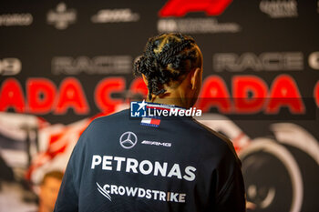 2024-06-06 - Lewis Hamilton (GBR) - Mercedes-AMG PETRONAS F1 Team - Mercedes W15 - Mercedes E Performance during drivers press conference Formula 1 Aws Grand Prix du Canada 2024, Montreal, Quebec, Canada, from Jun 6th to 9th - Rounfd 9 of 24 of 2024 F1 World Championship - FORMULA 1 AWS GRAND PRIX DU CANADA 2024 - FORMULA 1 - MOTORS