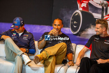 2024-06-06 - Lewis Hamilton (GBR) - Mercedes-AMG PETRONAS F1 Team - Mercedes W15 - Mercedes E Performance during drivers press conference Formula 1 Aws Grand Prix du Canada 2024, Montreal, Quebec, Canada, from Jun 6th to 9th - Rounfd 9 of 24 of 2024 F1 World Championship - FORMULA 1 AWS GRAND PRIX DU CANADA 2024 - FORMULA 1 - MOTORS