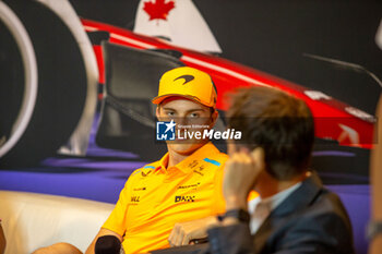 2024-06-06 - Oscar Piastri (AUS) - McLaren Formula 1 Team - McLaren MCL38 - Mercedes
 during press conference Formula 1 Aws Grand Prix du Canada 2024, Montreal, Quebec, Canada, from Jun 6th to 9th - Rounfd 9 of 24 of 2024 F1 World Championship - FORMULA 1 AWS GRAND PRIX DU CANADA 2024 - FORMULA 1 - MOTORS