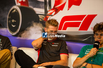 2024-06-06 - Nico Hulkenberg (GER) - MoneyGram Haas F1 Team - Haas VF-24 - Ferrari during driver press conference Formula 1 Aws Grand Prix du Canada 2024, Montreal, Quebec, Canada, from Jun 6th to 9th - Rounfd 9 of 24 of 2024 F1 World Championship - FORMULA 1 AWS GRAND PRIX DU CANADA 2024 - FORMULA 1 - MOTORS