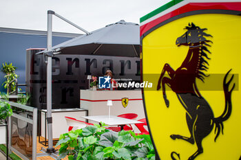 2024-06-06 - Scuderia Ferrari garage and paddock
during Formula 1 Aws Grand Prix du Canada 2024, Montreal, Quebec, Canada, from Jun 6th to 9th - Rounfd 9 of 24 of 2024 F1 World Championship - FORMULA 1 AWS GRAND PRIX DU CANADA 2024 - FORMULA 1 - MOTORS