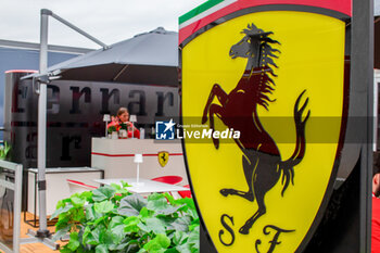 2024-06-06 - Scuderia Ferrari garage and paddock
during Formula 1 Aws Grand Prix du Canada 2024, Montreal, Quebec, Canada, from Jun 6th to 9th - Rounfd 9 of 24 of 2024 F1 World Championship - FORMULA 1 AWS GRAND PRIX DU CANADA 2024 - FORMULA 1 - MOTORS