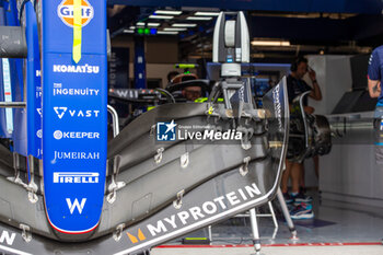 2024-06-06 - Williams Racing front wing in the garage during Formula 1 Aws Grand Prix du Canada 2024, Montreal, Quebec, Canada, from Jun 6th to 9th - Rounfd 9 of 24 of 2024 F1 World Championship - FORMULA 1 AWS GRAND PRIX DU CANADA 2024 - FORMULA 1 - MOTORS