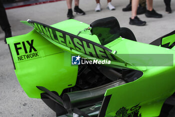 2024-06-07 - Stake F1 Team Kick Sauber C44, mechanical detail rear wing during the Formula 1 AWS Grand Prix du Canada 2024, 9th round of the 2024 Formula One World Championship from June 07 to 09, 2024 on the Circuit Gilles Villeneuve, in Montréal, Canada - F1 - CANADIAN GRAND PRIX 2024 - FORMULA 1 - MOTORS