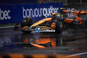 2024-06-07 - 04 NORRIS Lando (gbr), McLaren F1 Team MCL38, rain, pluie, action during the Formula 1 AWS Grand Prix du Canada 2024, 9th round of the 2024 Formula One World Championship from June 07 to 09, 2024 on the Circuit Gilles Villeneuve, in Montréal, Canada - F1 - CANADIAN GRAND PRIX 2024 - FORMULA 1 - MOTORS