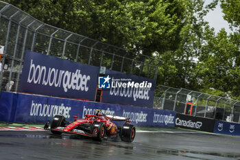 2024-06-07 - 55 SAINZ Carlos (spa), Scuderia Ferrari HP SF-24, action during the Formula 1 AWS Grand Prix du Canada 2024, 9th round of the 2024 Formula One World Championship from June 07 to 09, 2024 on the Circuit Gilles Villeneuve, in Montréal, Canada - F1 - CANADIAN GRAND PRIX 2024 - FORMULA 1 - MOTORS