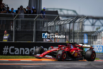 2024-06-07 - 55 SAINZ Carlos (spa), Scuderia Ferrari HP SF-24, action during the Formula 1 AWS Grand Prix du Canada 2024, 9th round of the 2024 Formula One World Championship from June 07 to 09, 2024 on the Circuit Gilles Villeneuve, in Montréal, Canada - F1 - CANADIAN GRAND PRIX 2024 - FORMULA 1 - MOTORS