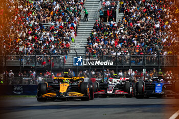 2024-06-07 - 04 NORRIS Lando (gbr), McLaren F1 Team MCL38, 27 HULKENBERG Nico (ger), Haas F1 Team VF-24 Ferrari, 02 SARGEANT Logan (usa), Williams Racing FW46, action during the Formula 1 AWS Grand Prix du Canada 2024, 9th round of the 2024 Formula One World Championship from June 07 to 09, 2024 on the Circuit Gilles Villeneuve, in Montréal, Canada - F1 - CANADIAN GRAND PRIX 2024 - FORMULA 1 - MOTORS