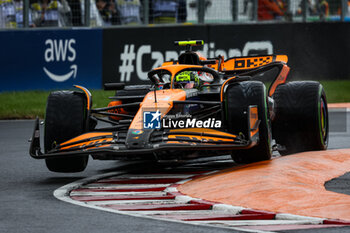 2024-06-07 - 04 NORRIS Lando (gbr), McLaren F1 Team MCL38, action during the Formula 1 AWS Grand Prix du Canada 2024, 9th round of the 2024 Formula One World Championship from June 07 to 09, 2024 on the Circuit Gilles Villeneuve, in Montréal, Canada - F1 - CANADIAN GRAND PRIX 2024 - FORMULA 1 - MOTORS