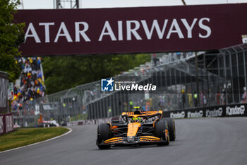 2024-06-07 - 04 NORRIS Lando (gbr), McLaren F1 Team MCL38, action during the Formula 1 AWS Grand Prix du Canada 2024, 9th round of the 2024 Formula One World Championship from June 07 to 09, 2024 on the Circuit Gilles Villeneuve, in Montréal, Canada - F1 - CANADIAN GRAND PRIX 2024 - FORMULA 1 - MOTORS