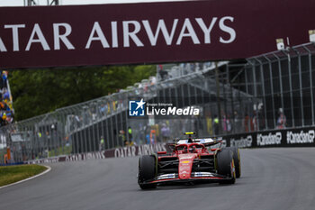 2024-06-07 - 55 SAINZ Carlos (spa), Scuderia Ferrari SF-24, action during the Formula 1 AWS Grand Prix du Canada 2024, 9th round of the 2024 Formula One World Championship from June 07 to 09, 2024 on the Circuit Gilles Villeneuve, in Montréal, Canada - F1 - CANADIAN GRAND PRIX 2024 - FORMULA 1 - MOTORS