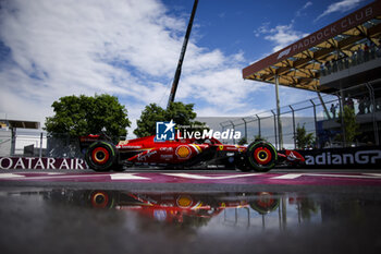 2024-06-07 - 55 SAINZ Carlos (spa), Scuderia Ferrari SF-24, action during the Formula 1 AWS Grand Prix du Canada 2024, 9th round of the 2024 Formula One World Championship from June 07 to 09, 2024 on the Circuit Gilles Villeneuve, in Montréal, Canada - F1 - CANADIAN GRAND PRIX 2024 - FORMULA 1 - MOTORS