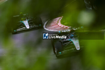 2024-06-07 - 63 RUSSELL George (gbr), Mercedes AMG F1 Team W15, action and 44 HAMILTON Lewis (gbr), Mercedes AMG F1 Team W15, action during the Formula 1 AWS Grand Prix du Canada 2024, 9th round of the 2024 Formula One World Championship from June 07 to 09, 2024 on the Circuit Gilles Villeneuve, in Montréal, Canada - F1 - CANADIAN GRAND PRIX 2024 - FORMULA 1 - MOTORS