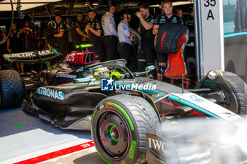 2024-06-07 - Lewis Hamilton (GBR) - Mercedes-AMG PETRONAS F1 Team - Mercedes W15 - Mercedes E Performance during Formula 1 Aws Grand Prix du Canada 2024, Montreal, Quebec, Canada, from Jun 6th to 9th - Rounfd 9 of 24 of 2024 F1 World Championship - FORMULA 1 AWS GRAND PRIX DU CANADA 2024 - FORMULA 1 - MOTORS