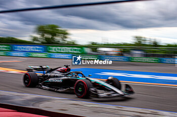 2024-06-07 - George Russell (GBR) - Mercedes-AMG PETRONAS F1 Team - Mercedes W15 - Mercedes E Performance
during Formula 1 Aws Grand Prix du Canada 2024, Montreal, Quebec, Canada, from Jun 6th to 9th - Round 9 of 24 of 2024 F1 World Championship - FORMULA 1 AWS GRAND PRIX DU CANADA 2024 - FORMULA 1 - MOTORS