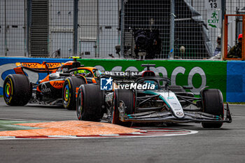 2024-06-07 - George Russell (GBR) - Mercedes-AMG PETRONAS F1 Team - Mercedes W15 - Mercedes E Performance
during Formula 1 Aws Grand Prix du Canada 2024, Montreal, Quebec, Canada, from Jun 6th to 9th - Round 9 of 24 of 2024 F1 World Championship - FORMULA 1 AWS GRAND PRIX DU CANADA 2024 - FORMULA 1 - MOTORS