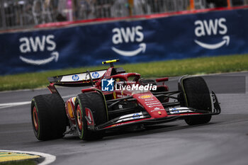 2024-06-08 - 55 SAINZ Carlos (spa), Scuderia Ferrari SF-24, action during the Formula 1 AWS Grand Prix du Canada 2024, 9th round of the 2024 Formula One World Championship from June 07 to 09, 2024 on the Circuit Gilles Villeneuve, in Montréal, Canada - F1 - CANADIAN GRAND PRIX 2024 - FORMULA 1 - MOTORS