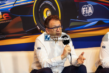 2024-06-08 - FIA 2026 Regulations press conference with TOMBAZIS Nikolas, FIA Single-Seater Director, during the Formula 1 AWS Grand Prix du Canada 2024, 9th round of the 2024 Formula One World Championship from June 07 to 09, 2024 on the Circuit Gilles Villeneuve, in Montréal, Canada - F1 - CANADIAN GRAND PRIX 2024 - FORMULA 1 - MOTORS