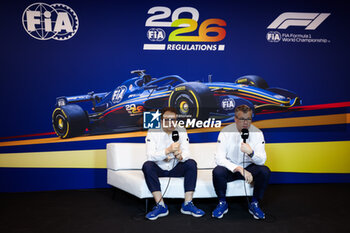 2024-06-08 - FIA 2026 Regulations press conference with TOMBAZIS Nikolas, FIA Single-Seater Director, and MONCHAUX Jan (fra), FIA Single-Seater Technical Director, during the Formula 1 AWS Grand Prix du Canada 2024, 9th round of the 2024 Formula One World Championship from June 07 to 09, 2024 on the Circuit Gilles Villeneuve, in Montréal, Canada - F1 - CANADIAN GRAND PRIX 2024 - FORMULA 1 - MOTORS