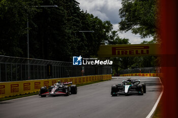 2024-06-08 - 44 HAMILTON Lewis (gbr), Mercedes AMG F1 Team W15, action 27 HULKENBERG Nico (ger), Haas F1 Team VF-24 Ferrari, action during the Formula 1 AWS Grand Prix du Canada 2024, 9th round of the 2024 Formula One World Championship from June 07 to 09, 2024 on the Circuit Gilles Villeneuve, in Montréal, Canada - F1 - CANADIAN GRAND PRIX 2024 - FORMULA 1 - MOTORS