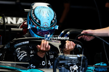 2024-06-08 - RUSSELL George (gbr), Mercedes AMG F1 Team W15, portrait during the Formula 1 AWS Grand Prix du Canada 2024, 9th round of the 2024 Formula One World Championship from June 07 to 09, 2024 on the Circuit Gilles Villeneuve, in Montréal, Canada - F1 - CANADIAN GRAND PRIX 2024 - FORMULA 1 - MOTORS