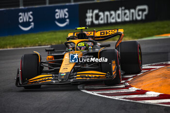 2024-06-08 - 04 NORRIS Lando (gbr), McLaren F1 Team MCL38, action during the Formula 1 AWS Grand Prix du Canada 2024, 9th round of the 2024 Formula One World Championship from June 07 to 09, 2024 on the Circuit Gilles Villeneuve, in Montréal, Canada - F1 - CANADIAN GRAND PRIX 2024 - FORMULA 1 - MOTORS