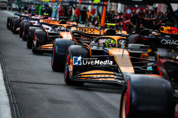 2024-06-08 - 04 NORRIS Lando (gbr), McLaren F1 Team MCL38, action pitlane during the Formula 1 AWS Grand Prix du Canada 2024, 9th round of the 2024 Formula One World Championship from June 07 to 09, 2024 on the Circuit Gilles Villeneuve, in Montréal, Canada - F1 - CANADIAN GRAND PRIX 2024 - FORMULA 1 - MOTORS