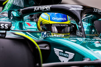 2024-06-08 - 14 ALONSO Fernando (spa), Aston Martin F1 Team AMR24, action pitlane during the Formula 1 AWS Grand Prix du Canada 2024, 9th round of the 2024 Formula One World Championship from June 07 to 09, 2024 on the Circuit Gilles Villeneuve, in Montréal, Canada - F1 - CANADIAN GRAND PRIX 2024 - FORMULA 1 - MOTORS