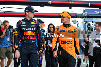 2024-06-08 - VERSTAPPEN Max (ned), Red Bull Racing RB20, NORRIS Lando (gbr), McLaren F1 Team MCL38, portrait during the Formula 1 AWS Grand Prix du Canada 2024, 9th round of the 2024 Formula One World Championship from June 07 to 09, 2024 on the Circuit Gilles Villeneuve, in Montréal, Canada - F1 - CANADIAN GRAND PRIX 2024 - FORMULA 1 - MOTORS