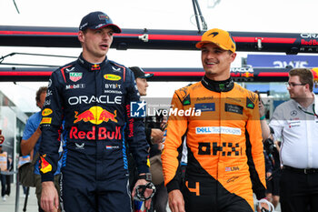 2024-06-08 - VERSTAPPEN Max (ned), Red Bull Racing RB20, NORRIS Lando (gbr), McLaren F1 Team MCL38, portrait during the Formula 1 AWS Grand Prix du Canada 2024, 9th round of the 2024 Formula One World Championship from June 07 to 09, 2024 on the Circuit Gilles Villeneuve, in Montréal, Canada - F1 - CANADIAN GRAND PRIX 2024 - FORMULA 1 - MOTORS