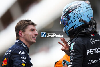 2024-06-08 - RUSSELL George (gbr), Mercedes AMG F1 Team W15, portrait and VERSTAPPEN Max (ned), Red Bull Racing RB20, portrait during the Formula 1 AWS Grand Prix du Canada 2024, 9th round of the 2024 Formula One World Championship from June 07 to 09, 2024 on the Circuit Gilles Villeneuve, in Montréal, Canada - F1 - CANADIAN GRAND PRIX 2024 - FORMULA 1 - MOTORS