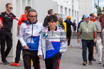 2024-06-08 - Laurent Mekies (FRA) - Visa Cash App RB F1 Team Principal an Yuki Tsunoda (JPN) - Visa Cash App RB F1 Team - RB VCARB01 - Honda RBPT
during Formula 1 Aws Grand Prix du Canada 2024, Montreal, Quebec, Canada, from Jun 6th to 9th - Round 9 of 24 of 2024 F1 World Championship - FORMULA 1 AWS GRAND PRIX DU CANADA 2024 - FORMULA 1 - MOTORS