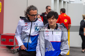 2024-06-08 - Laurent Mekies (FRA) - Visa Cash App RB F1 Team Principal an Yuki Tsunoda (JPN) - Visa Cash App RB F1 Team - RB VCARB01 - Honda RBPT
during Formula 1 Aws Grand Prix du Canada 2024, Montreal, Quebec, Canada, from Jun 6th to 9th - Round 9 of 24 of 2024 F1 World Championship - FORMULA 1 AWS GRAND PRIX DU CANADA 2024 - FORMULA 1 - MOTORS