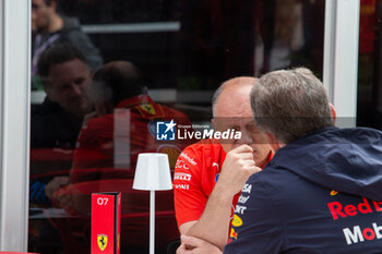 2024-06-08 - Frederic Vasseur (FRA) - Scuderia Ferrari F1 Team Principal Christian Horner (GBR) - RedBull Racing Team Principal during Formula 1 Aws Grand Prix du Canada 2024, Montreal, Quebec, Canada, from Jun 6th to 9th - Round 9 of 24 of 2024 F1 World Championship - FORMULA 1 AWS GRAND PRIX DU CANADA 2024 - FORMULA 1 - MOTORS