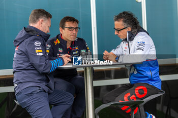 2024-06-08 - Laurent Mekies (FRA) - Visa Cash App RB F1 Team Princip Christian Horner (GBR) - RedBull Racing Team Principal, Pierre Wache (FRA Oracle Red Bull Racing technical director during Formula 1 Aws Grand Prix du Canada 2024, Montreal, Quebec, Canada, from Jun 6th to 9th - Round 9 of 24 of 2024 F1 World Championship - FORMULA 1 AWS GRAND PRIX DU CANADA 2024 - FORMULA 1 - MOTORS