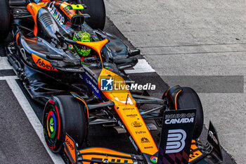 2024-06-08 - Lando Norris (GBR) - McLaren Formula 1 Team - McLaren MCL38 - Mercedes
during Formula 1 Aws Grand Prix du Canada 2024, Montreal, Quebec, Canada, from Jun 6th to 9th - Round 9 of 24 of 2024 F1 World Championship - FORMULA 1 AWS GRAND PRIX DU CANADA 2024 - FORMULA 1 - MOTORS