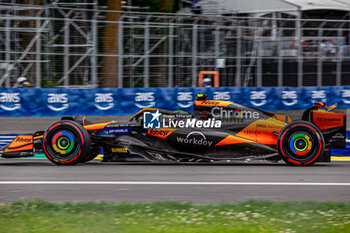 2024-06-08 - Lando Norris (GBR) - McLaren Formula 1 Team - McLaren MCL38 - Mercedes
during Formula 1 Aws Grand Prix du Canada 2024, Montreal, Quebec, Canada, from Jun 6th to 9th - Round 9 of 24 of 2024 F1 World Championship - FORMULA 1 AWS GRAND PRIX DU CANADA 2024 - FORMULA 1 - MOTORS