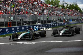 2024-06-09 - 44 HAMILTON Lewis (gbr), Mercedes AMG F1 Team W15, action 63 RUSSELL George (gbr), Mercedes AMG F1 Team W15, action during the Formula 1 AWS Grand Prix du Canada 2024, 9th round of the 2024 Formula One World Championship from June 07 to 09, 2024 on the Circuit Gilles Villeneuve, in Montréal, Canada - F1 - CANADIAN GRAND PRIX 2024 - FORMULA 1 - MOTORS