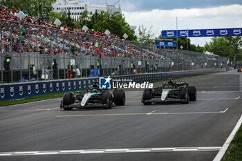 2024-06-09 - 44 HAMILTON Lewis (gbr), Mercedes AMG F1 Team W15, action 63 RUSSELL George (gbr), Mercedes AMG F1 Team W15, action during the Formula 1 AWS Grand Prix du Canada 2024, 9th round of the 2024 Formula One World Championship from June 07 to 09, 2024 on the Circuit Gilles Villeneuve, in Montréal, Canada - F1 - CANADIAN GRAND PRIX 2024 - FORMULA 1 - MOTORS