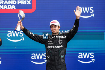 2024-06-09 - RUSSELL George (gbr), Mercedes AMG F1 Team W15, portrait podium during the Formula 1 AWS Grand Prix du Canada 2024, 9th round of the 2024 Formula One World Championship from June 07 to 09, 2024 on the Circuit Gilles Villeneuve, in Montréal, Canada - F1 - CANADIAN GRAND PRIX 2024 - FORMULA 1 - MOTORS