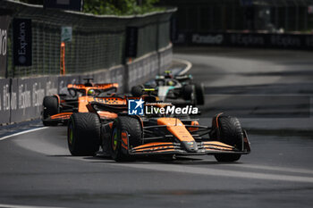 2024-06-09 - 04 NORRIS Lando (gbr), McLaren F1 Team MCL38, action 81 PIASTRI Oscar (aus), McLaren F1 Team MCL38, action during the Formula 1 AWS Grand Prix du Canada 2024, 9th round of the 2024 Formula One World Championship from June 07 to 09, 2024 on the Circuit Gilles Villeneuve, in Montréal, Canada - F1 - CANADIAN GRAND PRIX 2024 - FORMULA 1 - MOTORS