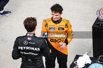 2024-06-09 - RUSSELL George (gbr), Mercedes AMG F1 Team W15, portrait NORRIS Lando (gbr), McLaren F1 Team MCL38, portrait during the Formula 1 AWS Grand Prix du Canada 2024, 9th round of the 2024 Formula One World Championship from June 07 to 09, 2024 on the Circuit Gilles Villeneuve, in Montréal, Canada - F1 - CANADIAN GRAND PRIX 2024 - FORMULA 1 - MOTORS