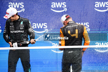 2024-06-09 - RUSSELL George (gbr), Mercedes AMG F1 Team W15, portrait NORRIS Lando (gbr), McLaren F1 Team MCL38, portrait podium during the Formula 1 AWS Grand Prix du Canada 2024, 9th round of the 2024 Formula One World Championship from June 07 to 09, 2024 on the Circuit Gilles Villeneuve, in Montréal, Canada - F1 - CANADIAN GRAND PRIX 2024 - FORMULA 1 - MOTORS