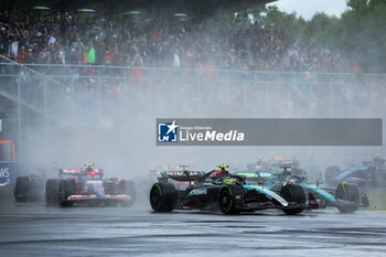 2024-06-09 - 44 HAMILTON Lewis (gbr), Mercedes AMG F1 Team W15, 18 STROLL Lance (can), Aston Martin F1 Team AMR24, action during the Formula 1 AWS Grand Prix du Canada 2024, 9th round of the 2024 Formula One World Championship from June 07 to 09, 2024 on the Circuit Gilles Villeneuve, in Montréal, Canada - F1 - CANADIAN GRAND PRIX 2024 - FORMULA 1 - MOTORS