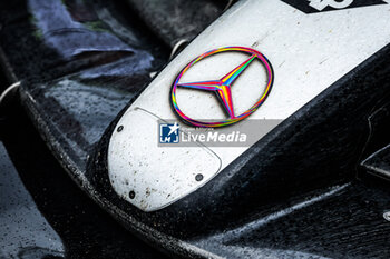 2024-06-09 - The Mercedes AMG F1 Team W15, mechanical detail of front wing during the Formula 1 AWS Grand Prix du Canada 2024, 9th round of the 2024 Formula One World Championship from June 07 to 09, 2024 on the Circuit Gilles Villeneuve, in Montréal, Canada - F1 - CANADIAN GRAND PRIX 2024 - FORMULA 1 - MOTORS