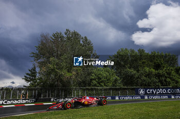 2024-06-09 - 55 SAINZ Carlos (spa), Scuderia Ferrari SF-24, action during the Formula 1 AWS Grand Prix du Canada 2024, 9th round of the 2024 Formula One World Championship from June 07 to 09, 2024 on the Circuit Gilles Villeneuve, in Montréal, Canada - F1 - CANADIAN GRAND PRIX 2024 - FORMULA 1 - MOTORS