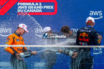 2024-06-09 - podium of the race
during Formula 1 Aws Grand Prix du Canada 2024, Montreal, Quebec, Canada, from Jun 6th to 9th - Round 9 of 24 of 2024 F1 World Championship - FORMULA 1 AWS GRAND PRIX DU CANADA 2024 - FORMULA 1 - MOTORS